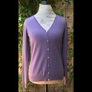 I LEVRIERI Italian Cashmere Lavender Sumptuous Cardigan Sweater Sz S